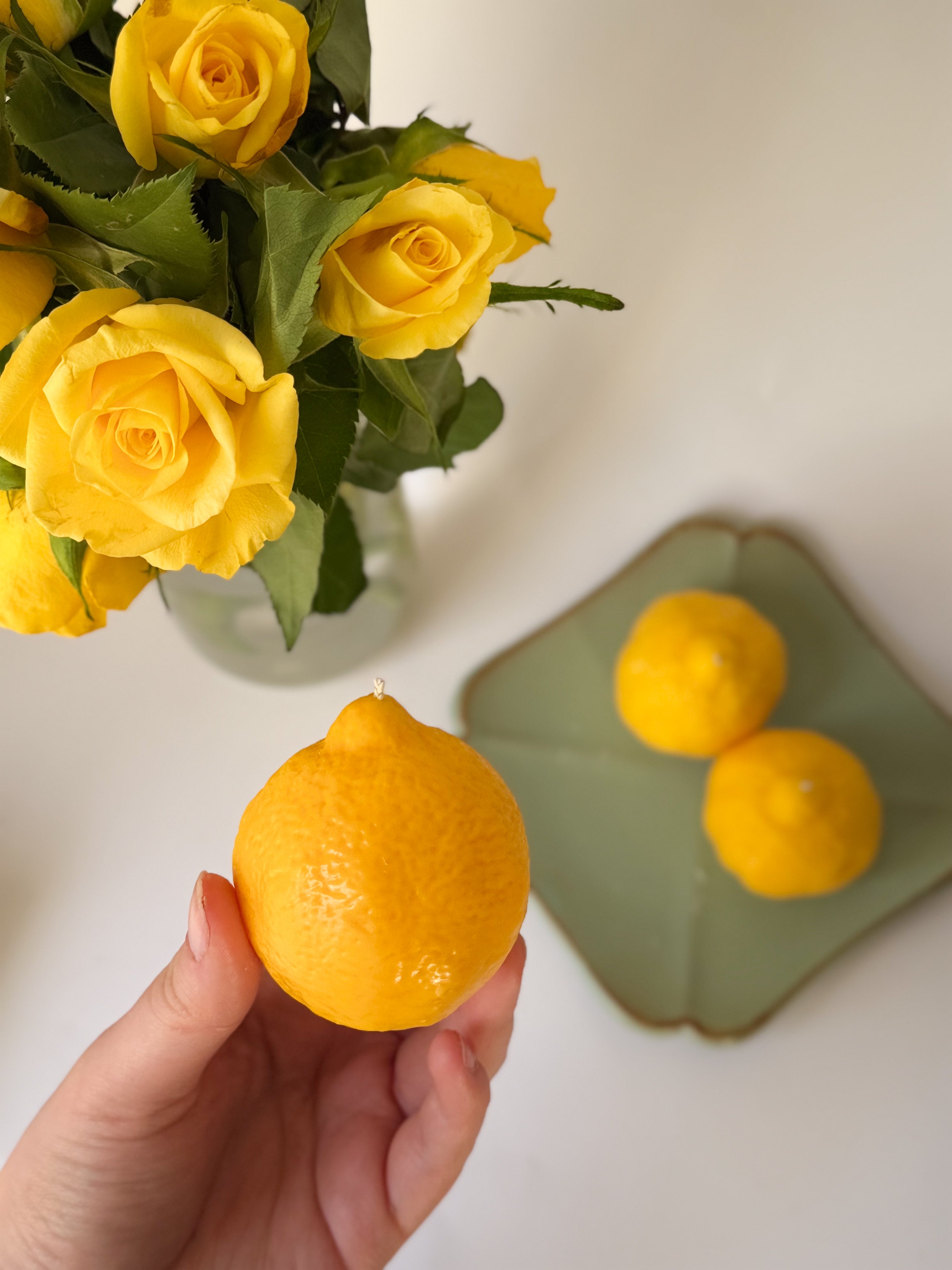 Handgjort doftljus CITRON