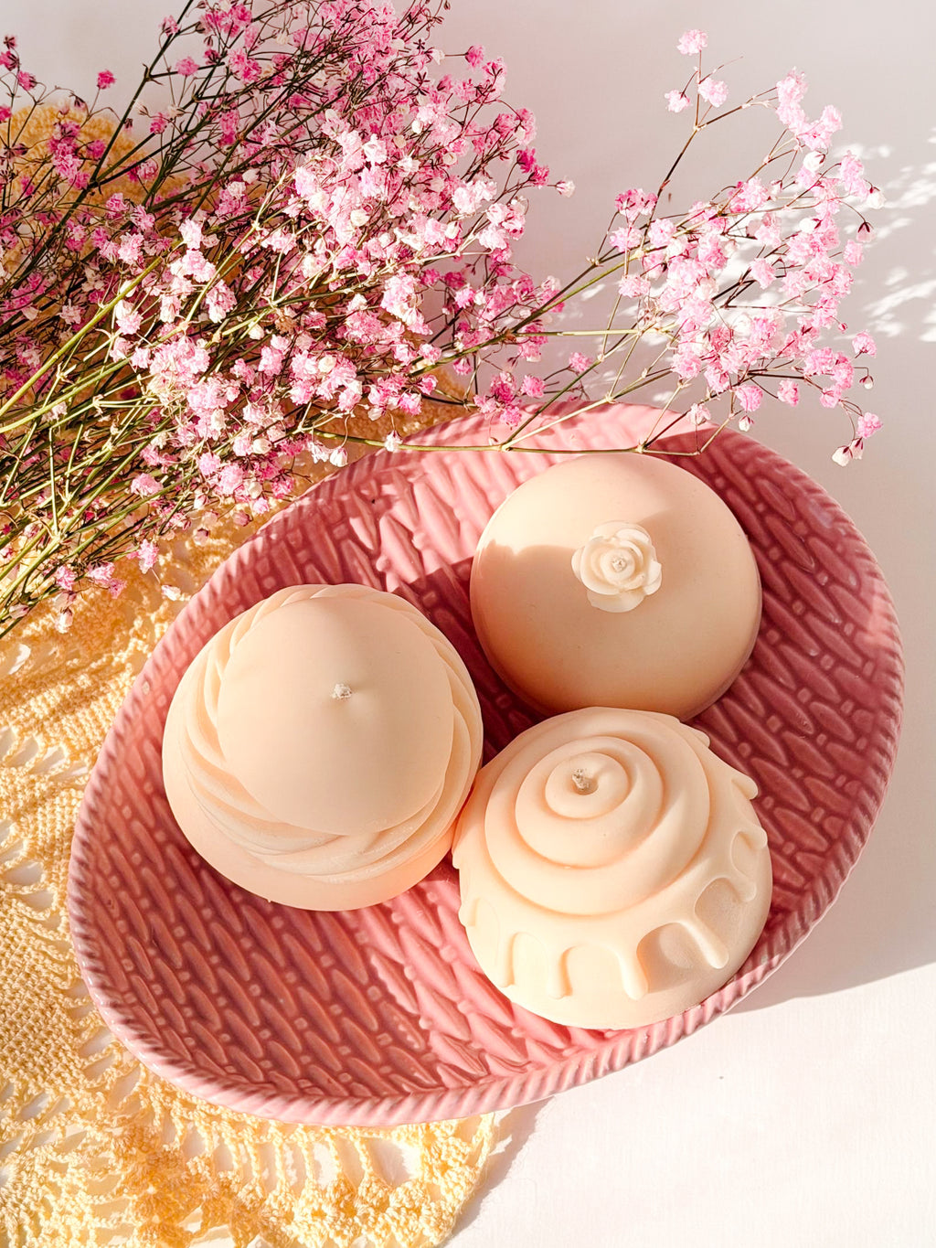 Fika Collection – set med 3 handgjorda doftljus