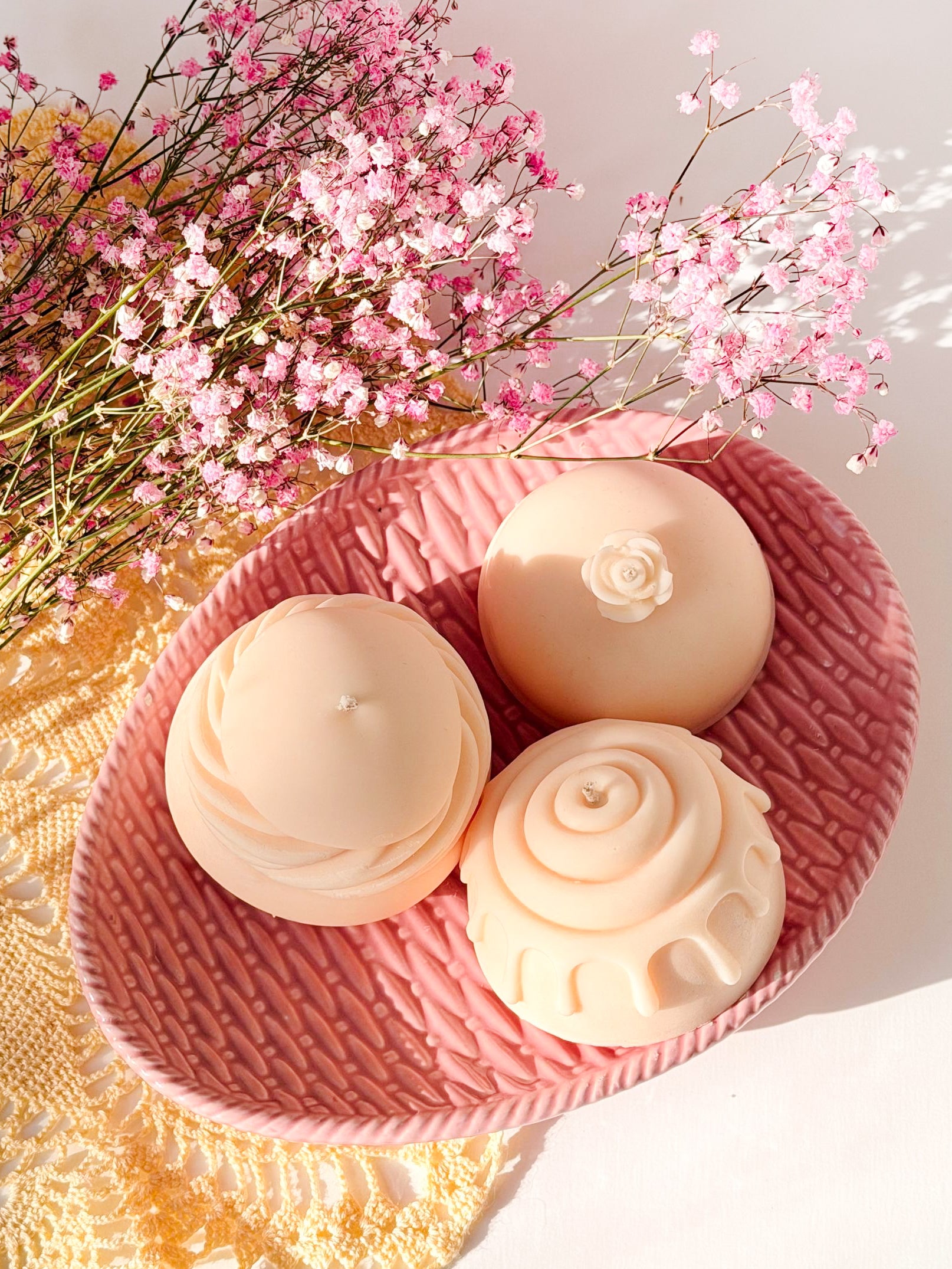 Fika Collection – set med 3 handgjorda doftljus