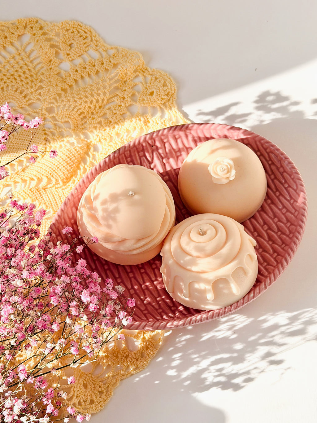Fika Collection – set med 3 handgjorda doftljus