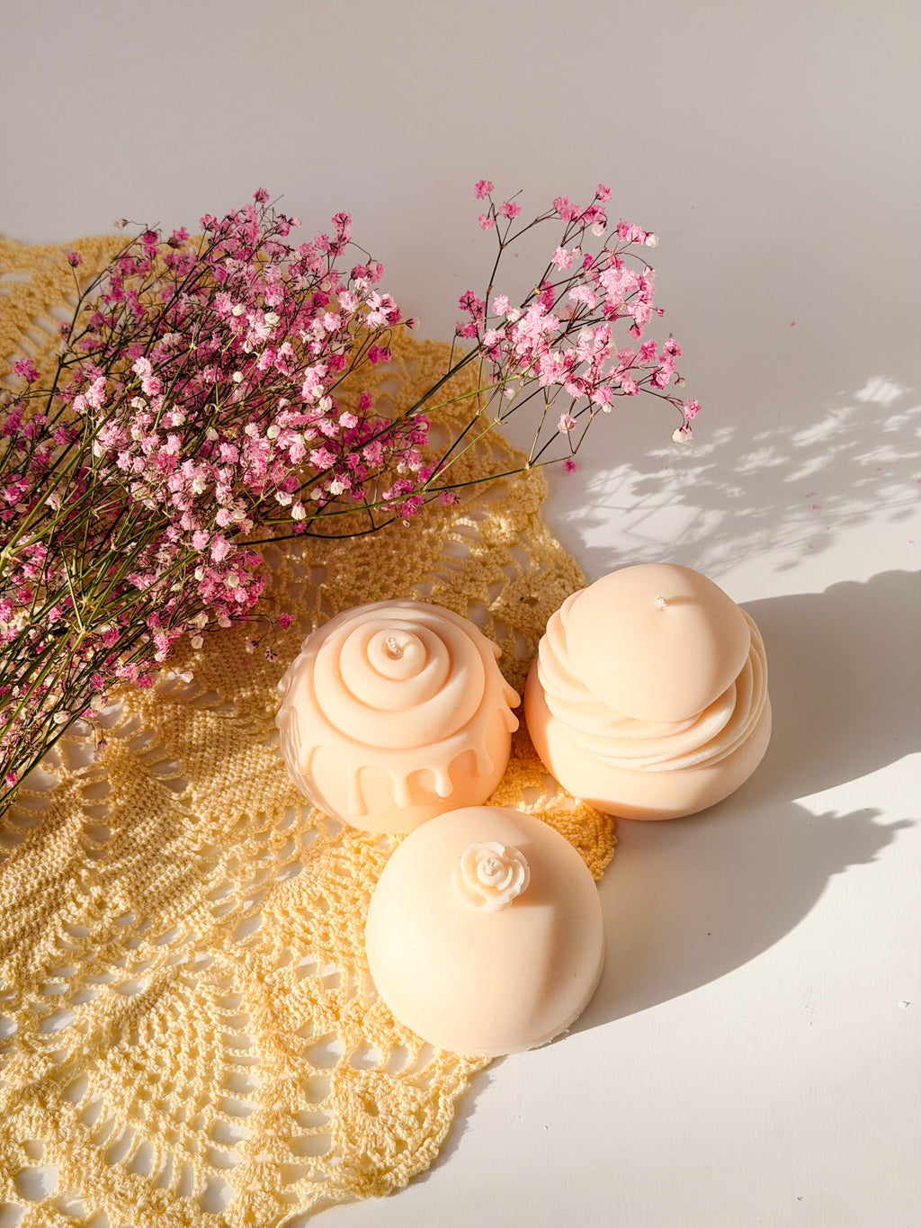 Fika Collection – set med 3 handgjorda doftljus