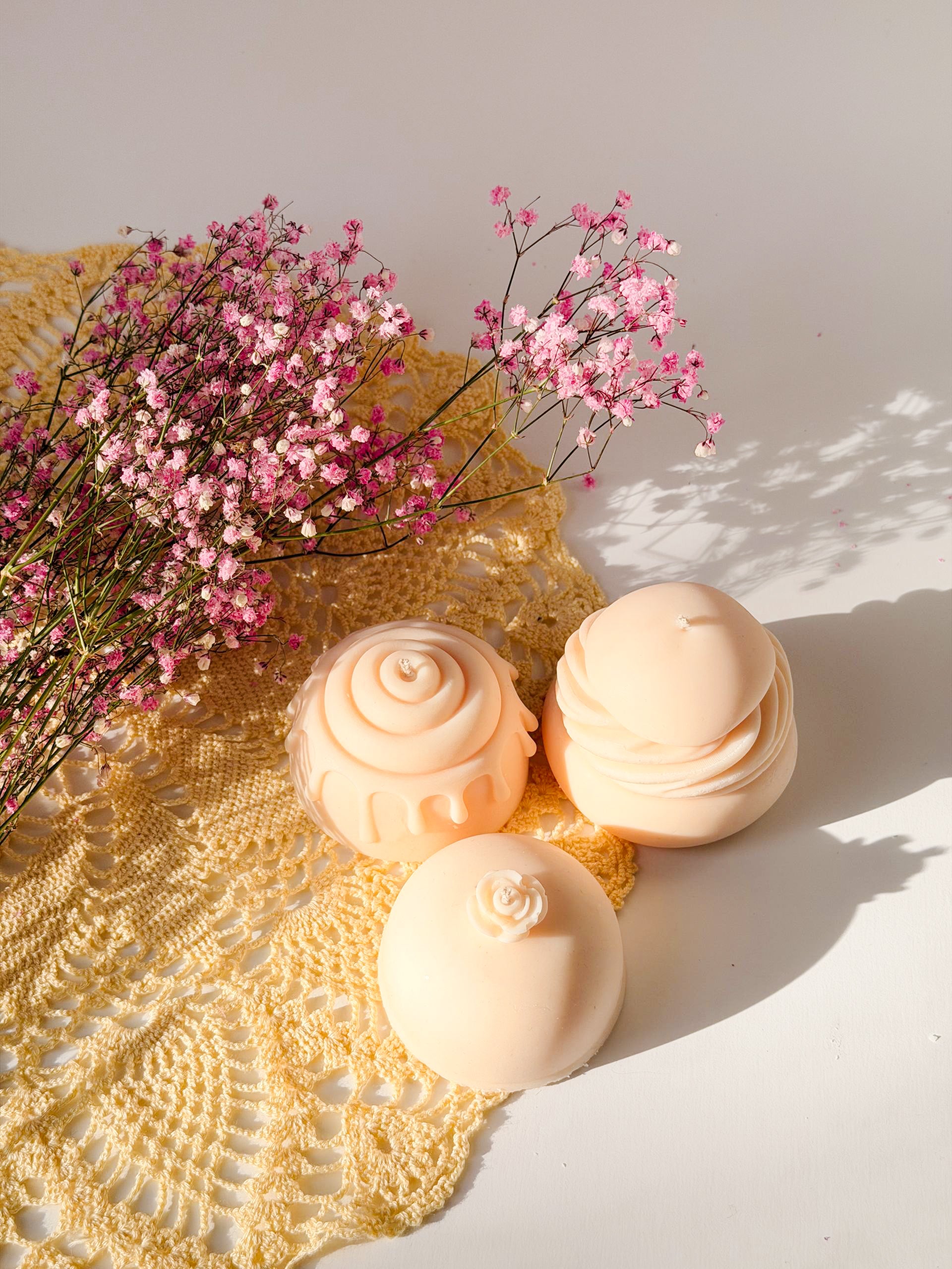 Fika Collection – set med 3 handgjorda doftljus